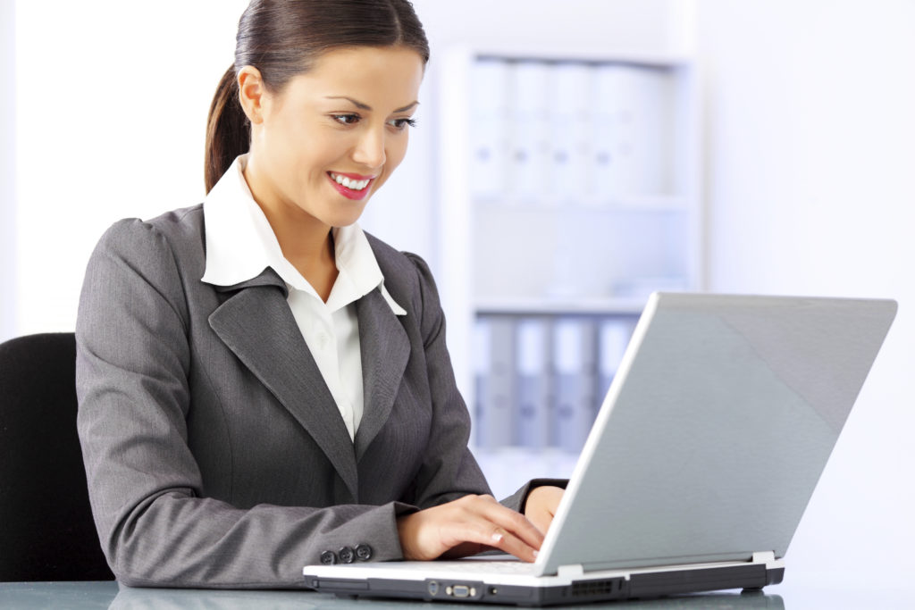 Woman Using Laptop