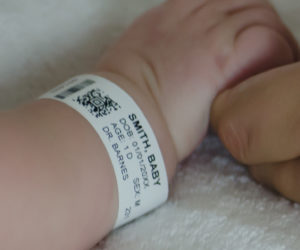 Patient ID Wristband On Baby